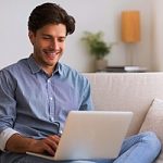 a small business employee performing remote work during the coronavirus pandemic